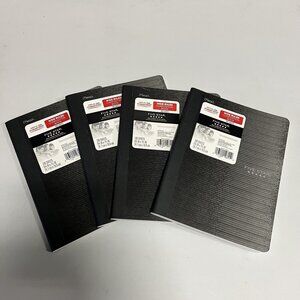Five Star Wide Ruled Composition Notebook Black 9-3/4"x 7-1/2 (Pack of 4)